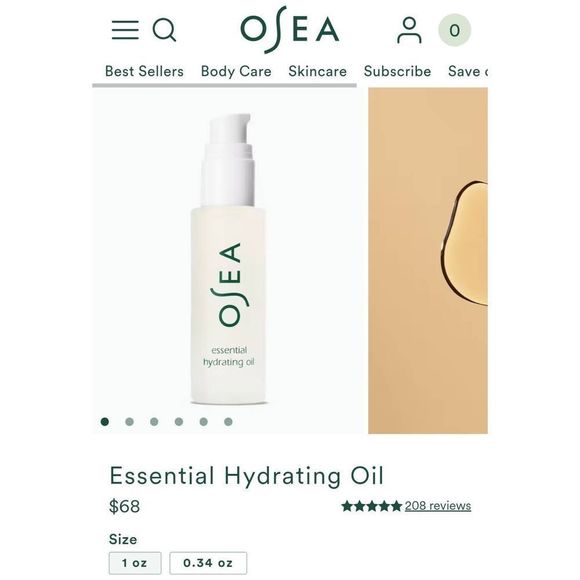 Osea Skincare Nwb Osea Essential Hydrating Oil Oz Brand New Poshmark